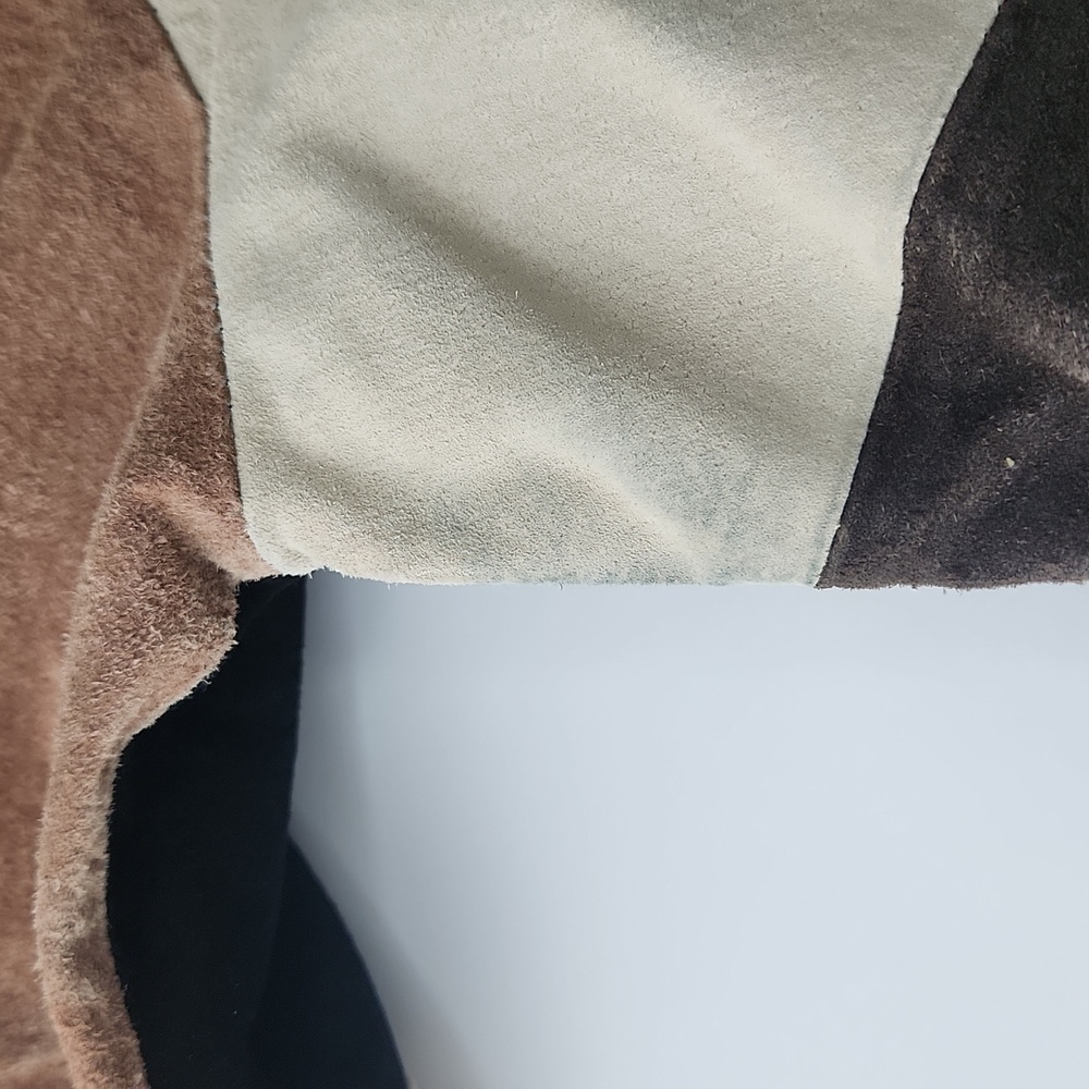 Vintage Karen Arnold Leather Patchwork Zip Up Jacket Size XL - Picture 10 of 14